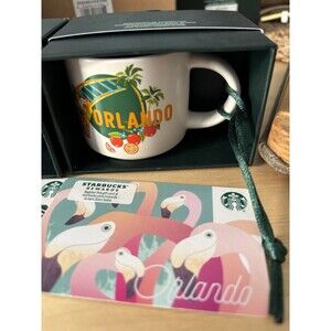 Orlando FL Starbucks Mini Espresso Cups Ornaments discover series New Box
